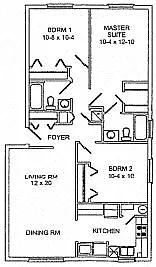 Floor plan 3 Bedroom 2 Bathroom