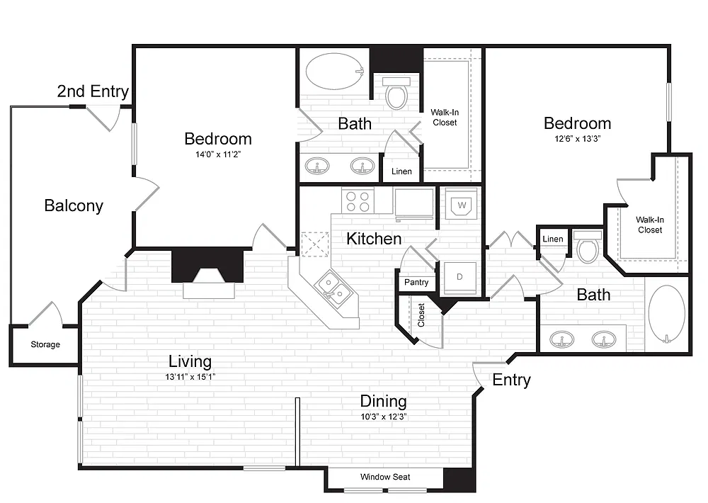 Floor plan B3 2X2