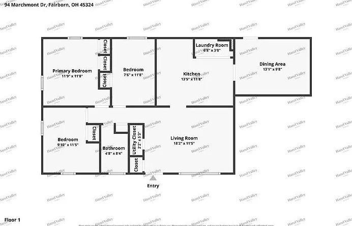 3 bed, 1.0 bath, 908 sqft, $1,295 — Photo 3