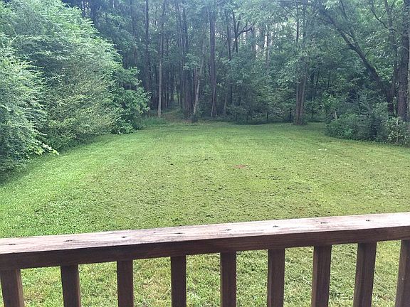 Backyard from covered deck