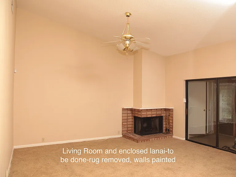 Living Room and enclosed lanai