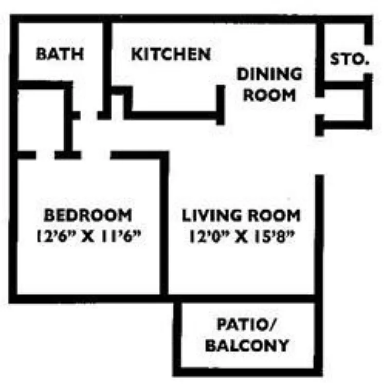 Floor plan One Bedroom