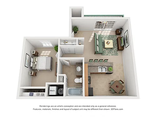 Floor plan One Bedroom