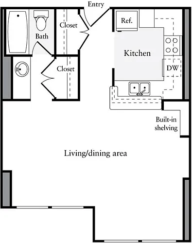 Floor plan Studio F