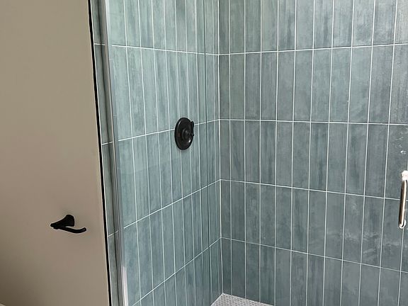 shower with skylight