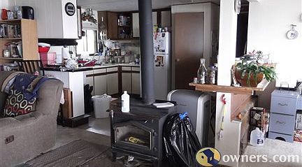 View of kitchen from sunroom