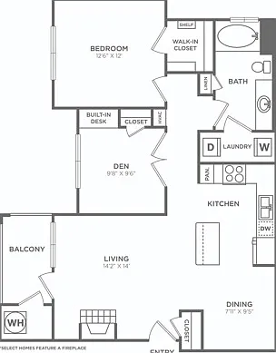 One Bedroom One Bath (954 SF) One Bedroom One Bath (954 SF)