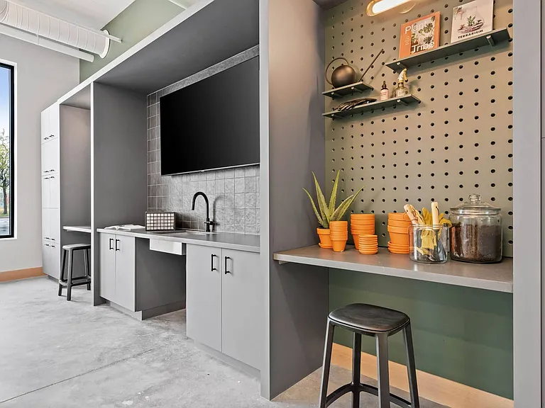 Maker's Room Storage & Cleaning Station at The Hallon Luxury Apartments in Hopkins MN