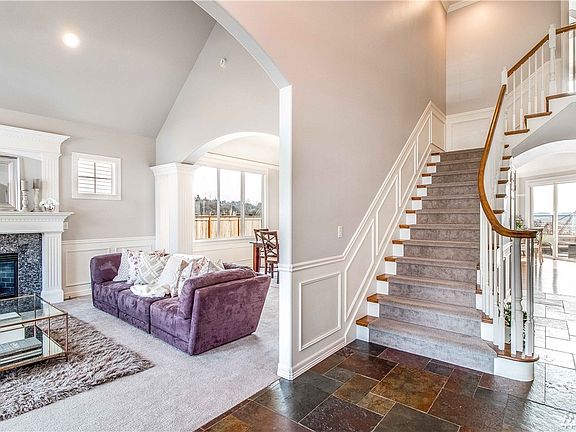 Formal entry with grand staircase.  