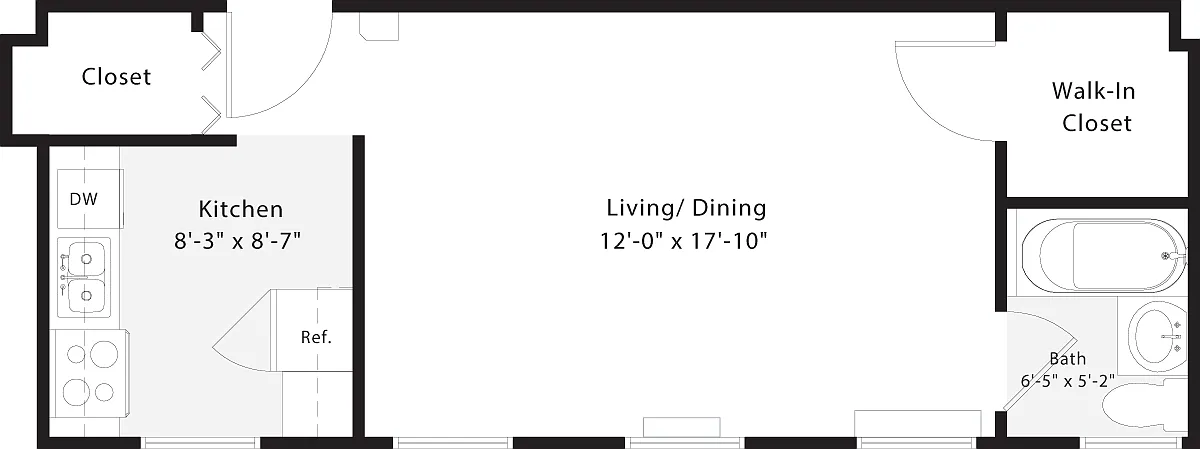 Floor plan Studio F