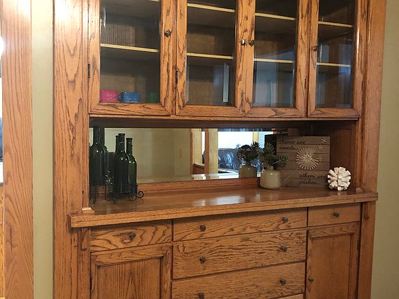 Built in oak hutch