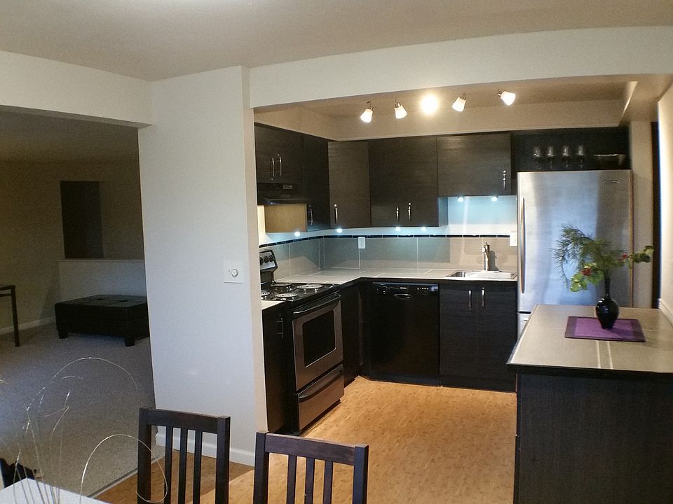 Kitchen, has new bamboo laminate