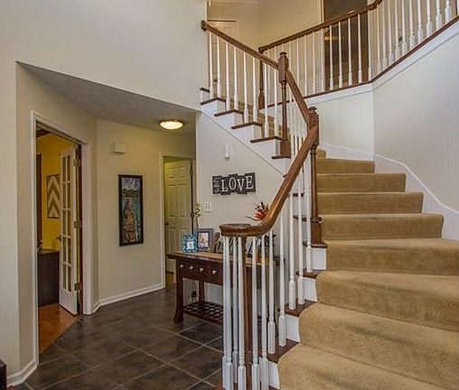 Two story vaulted foyer