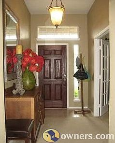 Welcoming entry w/ upgrade light