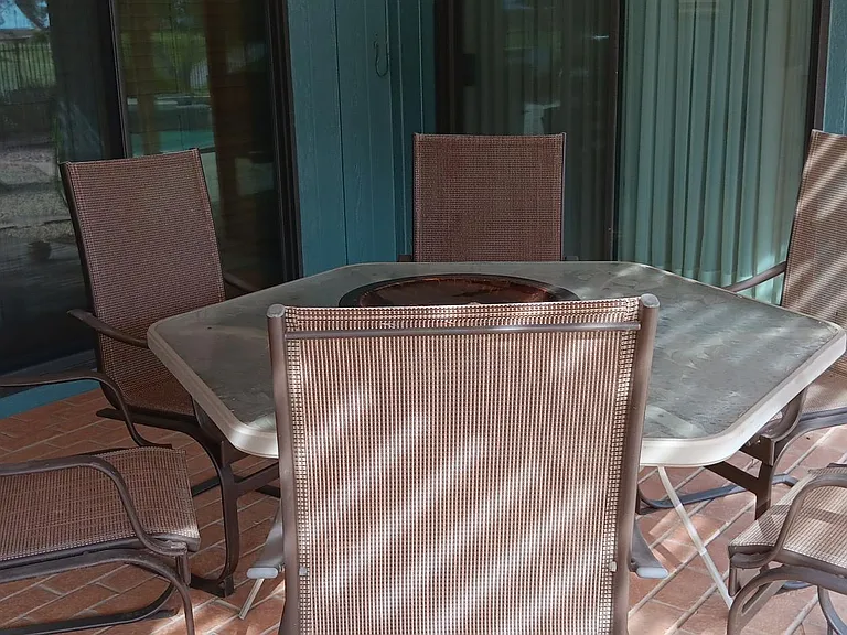 Patio Dining with Six Chairs