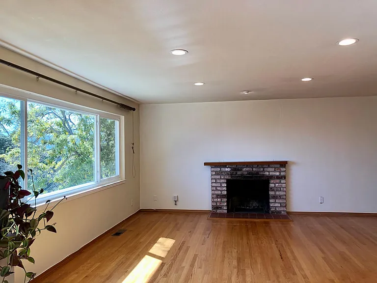 living room with fireplace