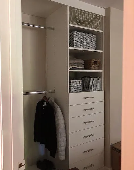 Closet space in Master bedroom