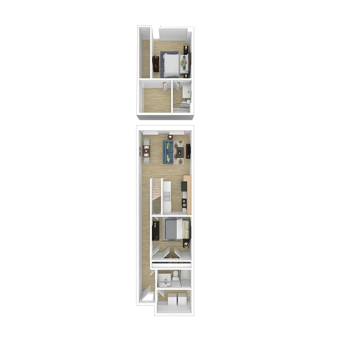 Floor plan Two Bed Loft / Two Bath