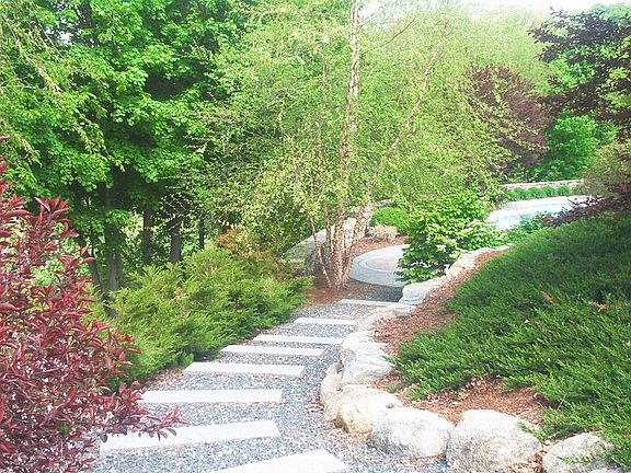 Granite steps to pool