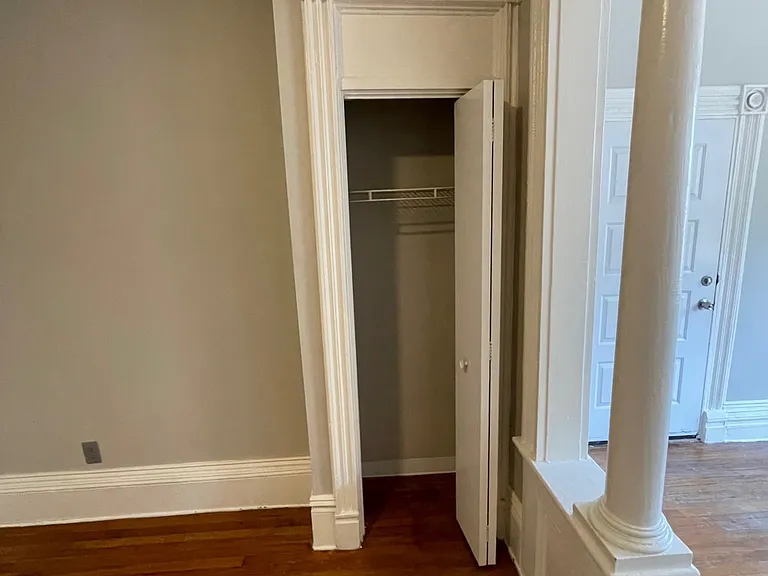 Dining Room with Coat Closet Near Entry Door