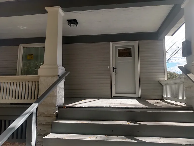 front steps and porch