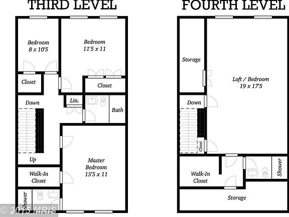 Third & Fourth Level Floorplan