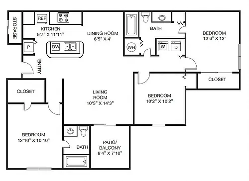 Floor plan The Ballantyne (C1)