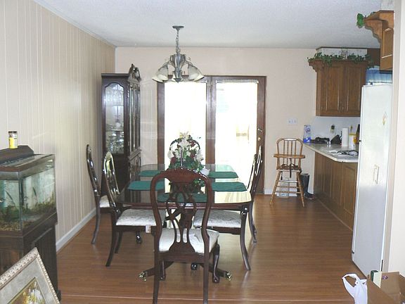 Looking into dining room