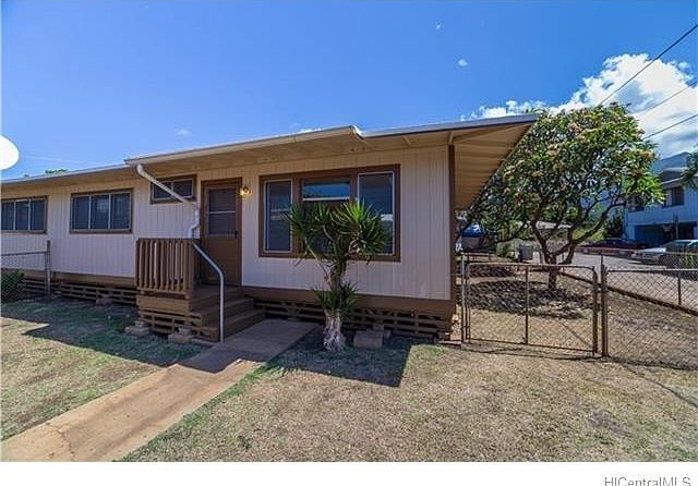 Small fenced yard