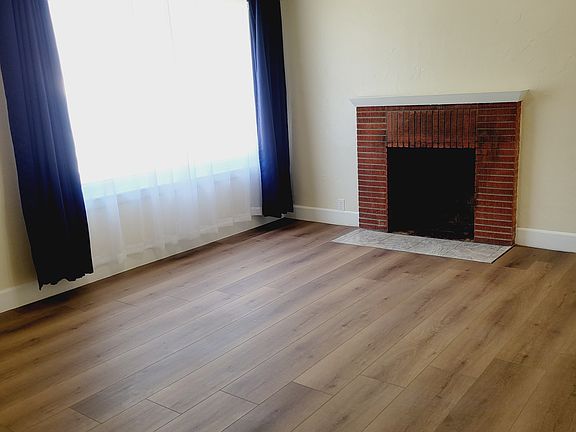 Living room with fireplace.