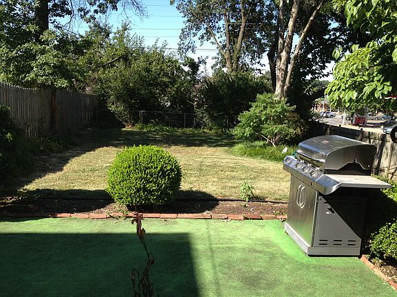 Fenced in backyard