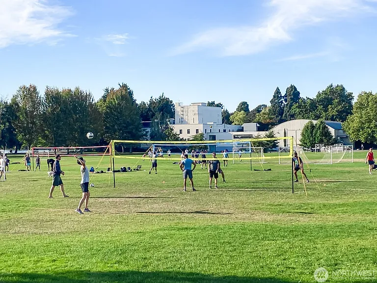 Summer volleyball, softball leagues, indoor and outdoor basketball courts, along with very competitive pickleball courts close by.