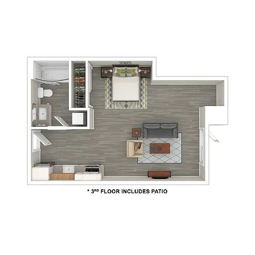 Floor plan Studio D