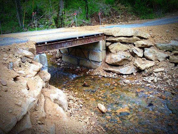 New steel wood bridge