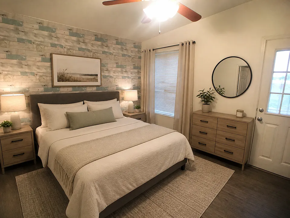 Master bedroom with furnishings