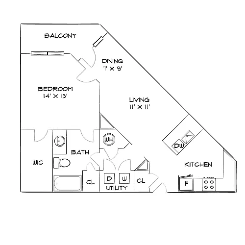 Floor plan Design 1B