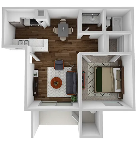Floor plan Large 1 Bedroom