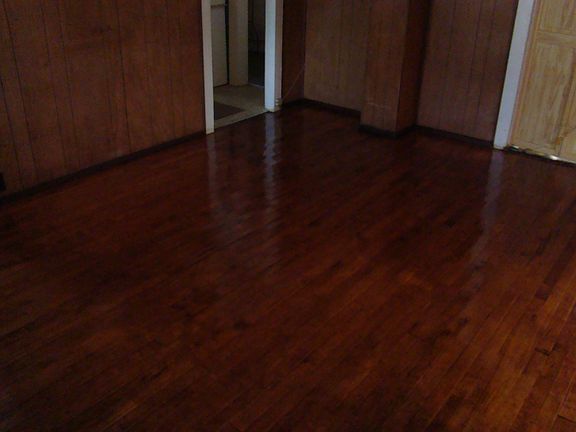 Kitchen eating area looking to kitchen and bathroom