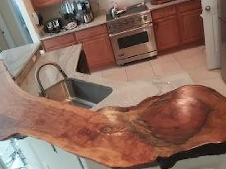 Live edge natural wood,custom made, counter top