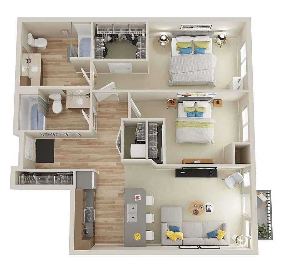 Floor plan 2X2 - D1