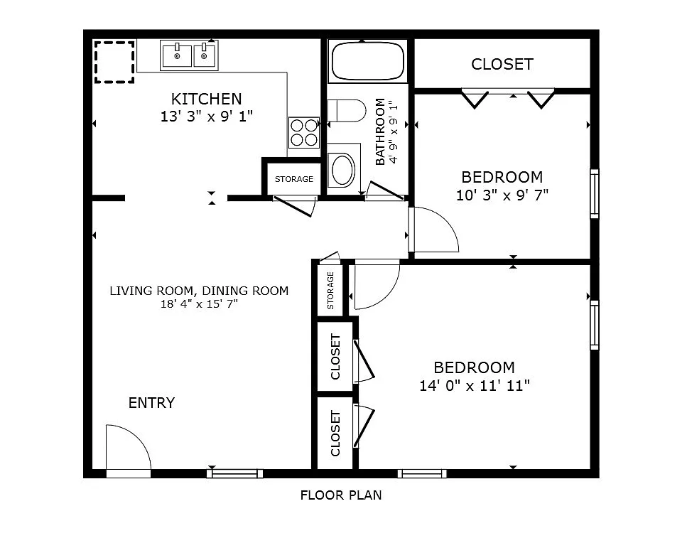 Floor plan 2 Bedroom