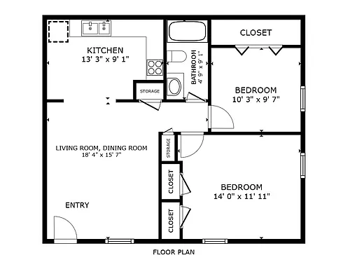 Floor plan 2 Bedroom