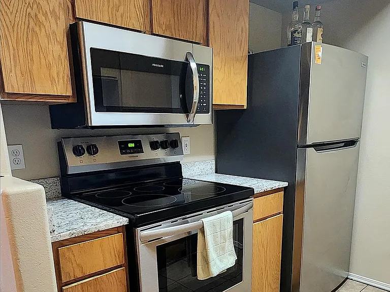 New applicances, including an ice-making fridge