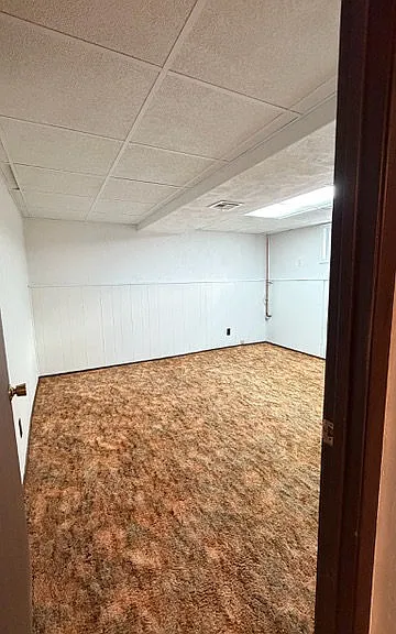 Largest basement room.