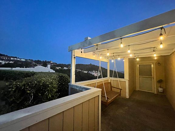 Breath taking ambience of the front entry way at sunset