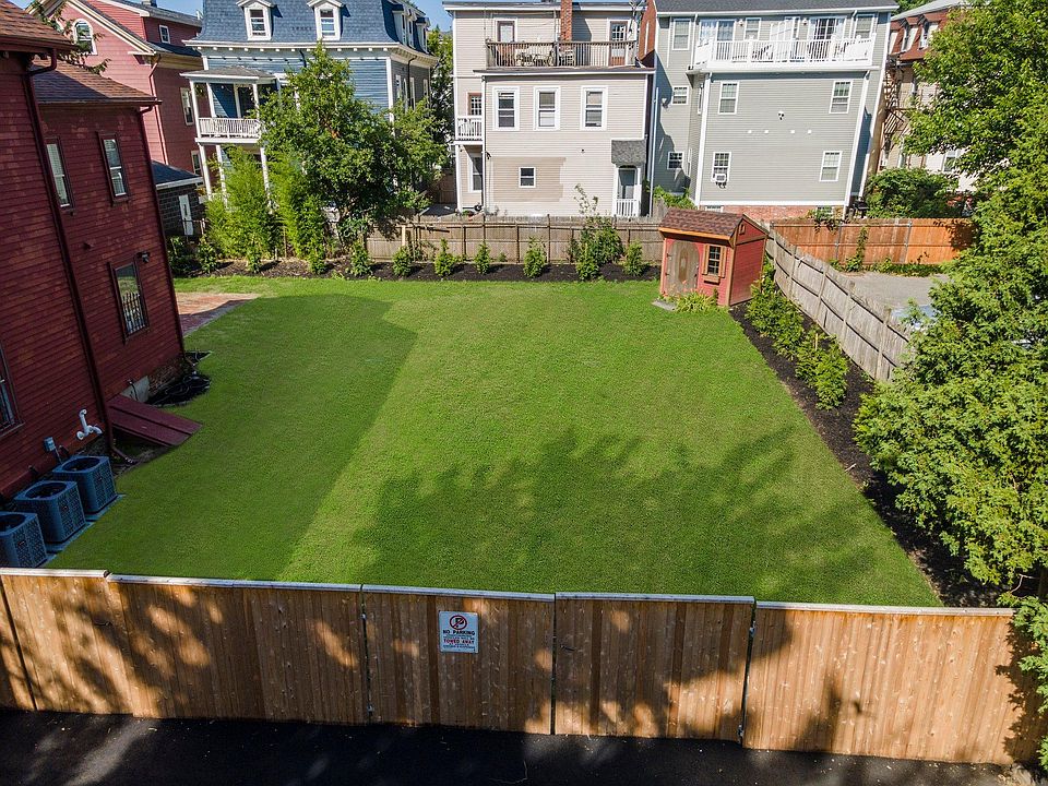 The "lawn" rimmed by "Green Giant" Arborvitae