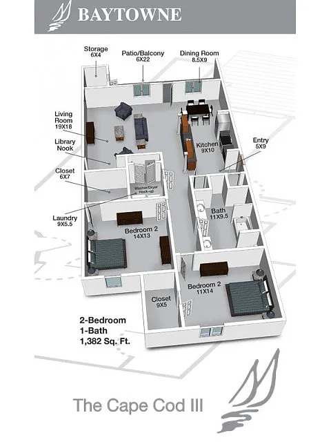 Floor plan Cape Cod III