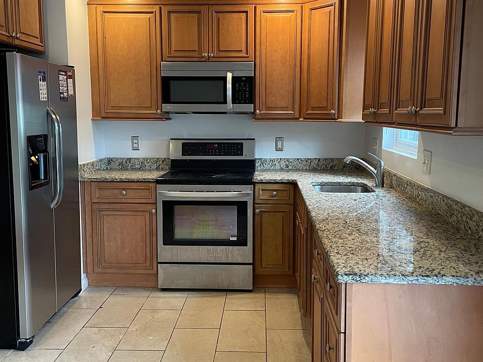 Kitchen with stainless steel appliances
