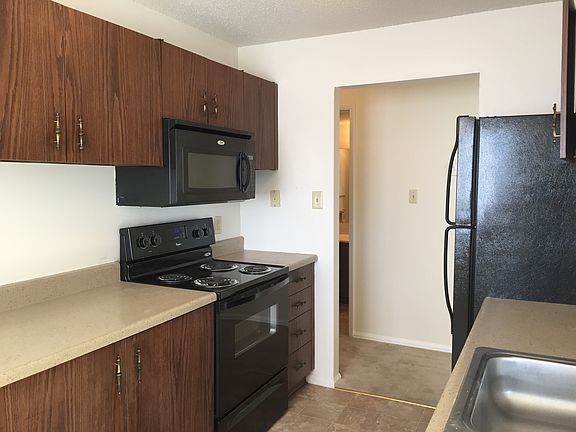 Kitchen with Space Saving Microwave