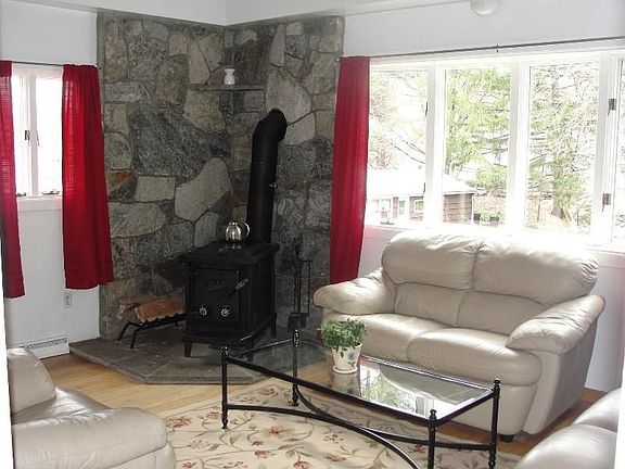 Living Room with Wood Burning Stove